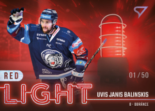 Uvis Janis Balinskis Liberec Tipsport ELH 2022/23 SportZoo 2. serie Red Light /50 #RL-17